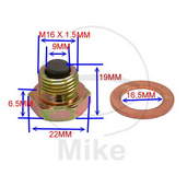 Magnetic oil drain plug