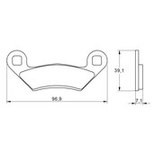 Brzdové obloženie ACCOSSATO AGPA190 ST