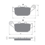 Brzdové obloženie GOLDFREN 020 S33 STREET Zadná