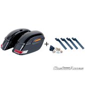 Bočné kufre CUSTOMACCES TOURING AMZ002N čierna pár, s univerzálnou podporou KF