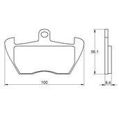 Brzdové obloženie ACCOSSATO AGPA178 OR