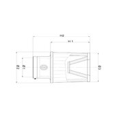 Dvojitý kužeľový vzduchový filter BMC FBTW85-140C Karbónová vrchná časť