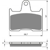 Brzdové obloženie GOLDFREN 148 S33 STREET Zadná