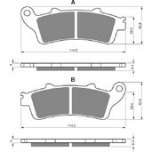 Brzdové obloženie GOLDFREN 178 S33 STREET Zadná
