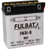 Konvenčný akumulátor ( s kyselinou) FULBAT FB3L-B  (YB3L-B) Vrátane balenia kyseliny