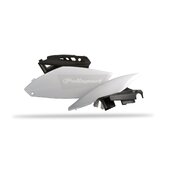 Bočné číslové tabuľky POLISPORT (pár) čierno/biela