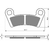 Brzdové obloženie GOLDFREN 343 S33 OFF-ROAD FRONT