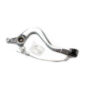 Brzdový pedál MOTION STUFF 83P-0711002 strieborné telo, čierna oceľová pevná koncovka Oceľový pevný hrot