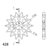 Reťazové koliečko SUPERSPROX CST-555:14 14T, 428