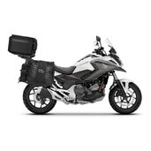 Set of SHAD TERRA TR40 adventure saddlebags and SHAD TERRA aluminium top case TR55 PURE BLACK, including mounting kit SHAD HONDA NC 750X