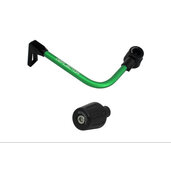 Lever guard ACCOSSATO with green hose and joint left, aluminium