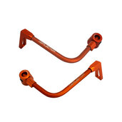 Lever guard ACCOSSATO with orange hose and joint right + left , aluminium