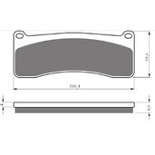 Brzdové obloženie GOLDFREN 438 GP6