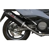 Výfuk kompletný 2x1 MIVV OVAL O.009.LVC Oceľová čierna / karbónová čiapka