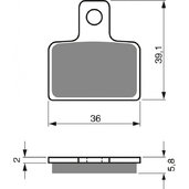 Brzdové obloženie GOLDFREN 173 S33 OFF-ROAD Zadná
