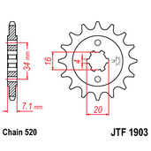 Reťazové koliečko JT JTF 1903-12 12T, 520