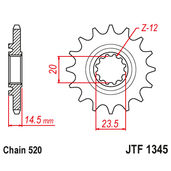 Reťazové koliečko JT JTF 1345-13RB 13T, 520 pogumované