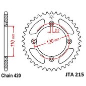 Hliníková reťazová rozeta JT JTA 215-56 56T, 420