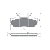 Brzdové obloženie GOLDFREN 265 S33 STREET Zadná