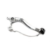 Brzdový pedál MOTION STUFF 83P-0930102 strieborné telo, čierna oceľová pevná koncovka Oceľový pevný hrot