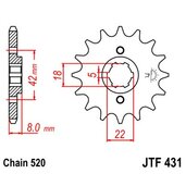 Reťazové koliečko JT JTF 431-14 14T, 520