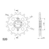Reťazové koliečko SUPERSPROX CST-516:15 15T, 520