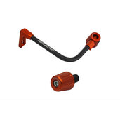 Lever guard ACCOSSATO with black hose and joint left, aluminium