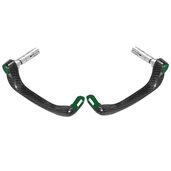 Lever guard ACCOSSATO with green eyelet and insert right + left , carbon