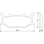 Brzdové obloženie ACCOSSATO AGPA22 OR