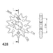 Reťazové koliečko SUPERSPROX CST-1263:13 13T, 428