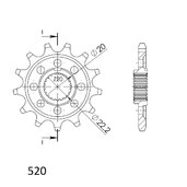 Reťazové koliečko SUPERSPROX CST-1905:13 13T, 520