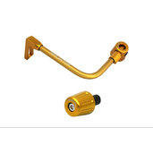 Lever guard ACCOSSATO with gold hose and joint left, aluminium