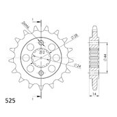 Reťazové koliečko SUPERSPROX CST-1372:17 17T, 525
