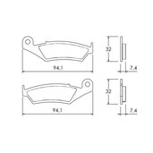 Brzdové obloženie ACCOSSATO AGPA149 OR