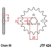 Reťazové koliečko JT JTF 424-14 14T, 530