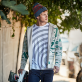 Alpinestars - čiapka wordy cuff beanie / blue-red - beanie-alpine-wordy-blue-red-2