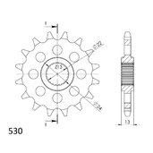 Reťazové koliečko SUPERSPROX CST-3411:14 14T, 530