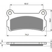 Brzdové obloženie GOLDFREN 180 K5