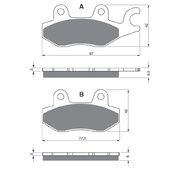 Brzdové obloženie GOLDFREN 088 S33 STREET Zadná