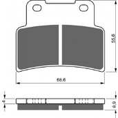 Brzdové obloženie GOLDFREN 251 S33 STREET FRONT