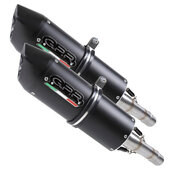 Dual slip-on exhaust GPR FURORE MO.1.FUNE Matte Black including removable db killers and link pipes