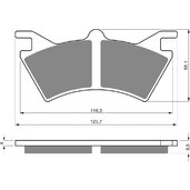 Brzdové obloženie GOLDFREN 208 S33 STREET Zadná