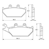 Brzdové obloženie ACCOSSATO AGPA166 OR