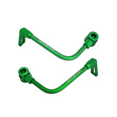 Lever guard ACCOSSATO with green hose and joint right + left , aluminium