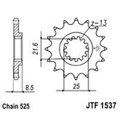 Reťazové koliečko JT JTF 1537-17RB 17T, 525 pogumované