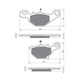 Brzdové obloženie GOLDFREN 226 S33 OFF-ROAD Zadná