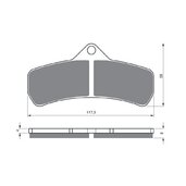 Brzdové obloženie GOLDFREN 145 GP6