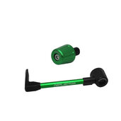 Lever guard ACCOSSATO with green hose and joint left, aluminium