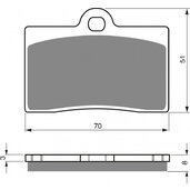 Brzdové obloženie GOLDFREN 064 S33 STREET FRONT