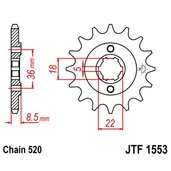 Reťazové koliečko JT JTF 1553-15 15T, 520